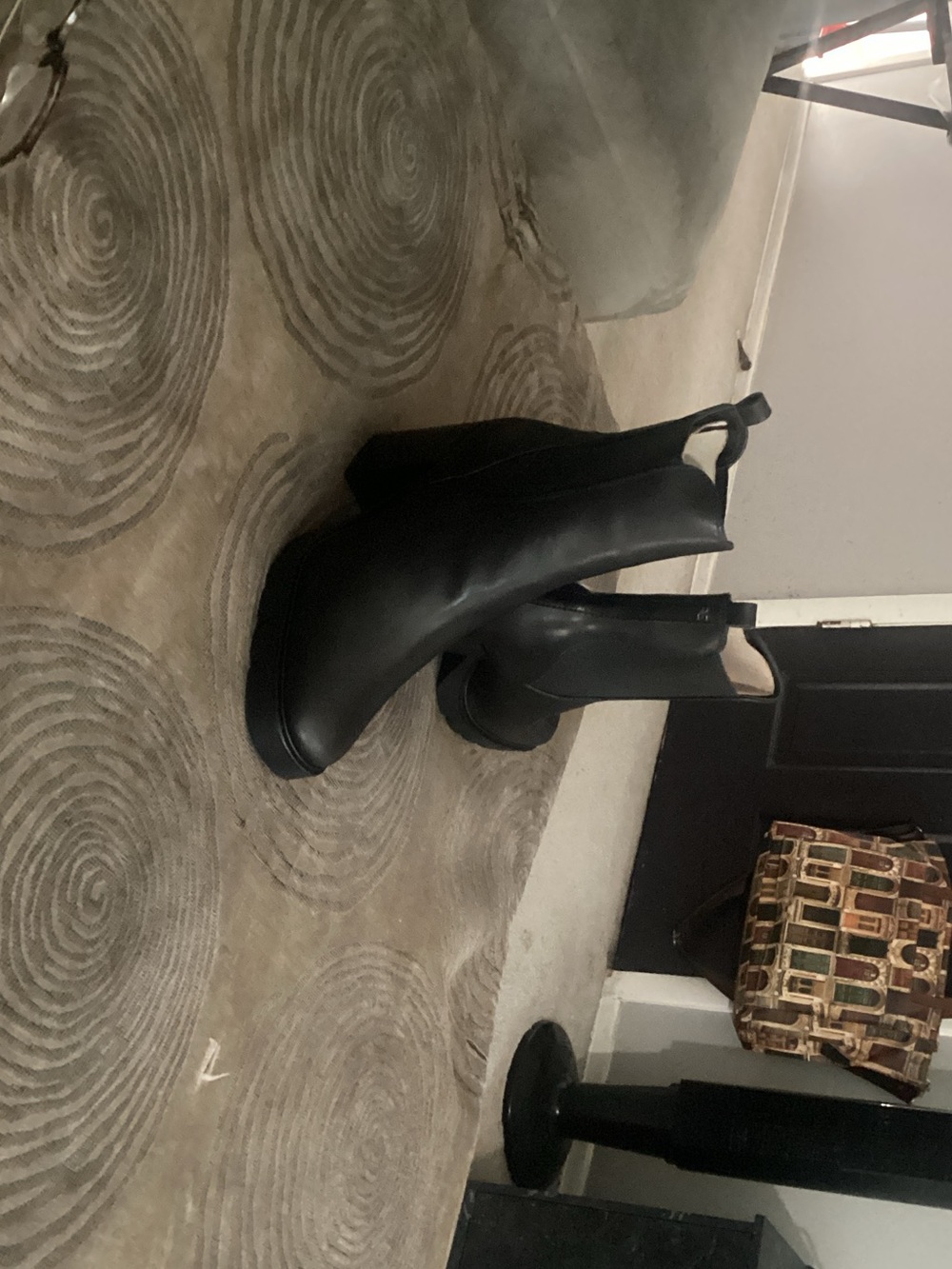 Sam Edelman Black Leather Platform Chelsea Ankle Boots